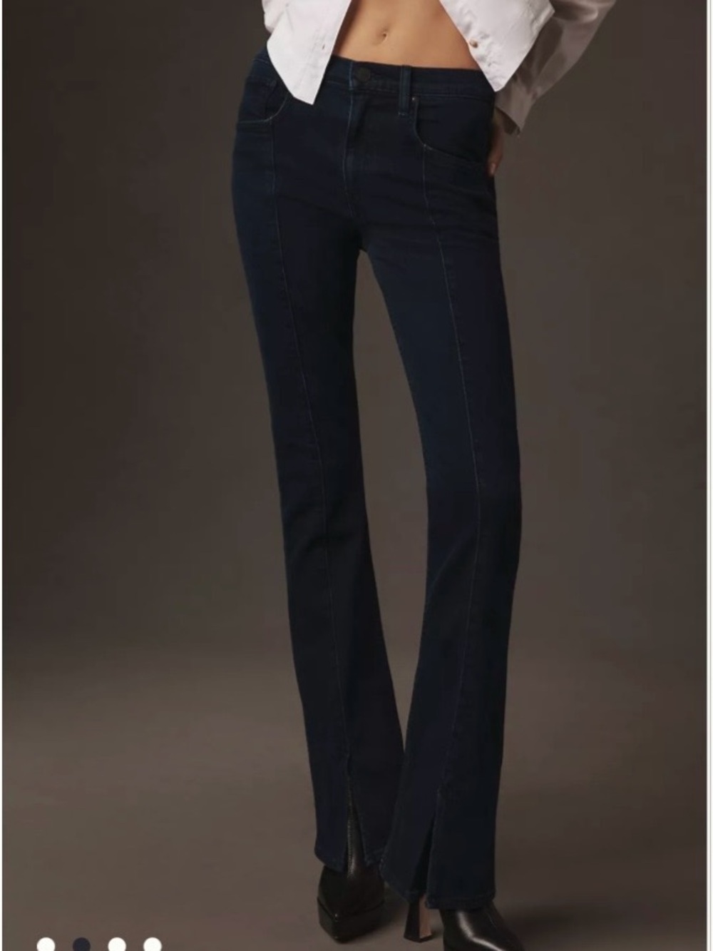 #Hudson Jeans Dark Navy Barbara Baby Boot Jeans with Front Slit. NWT - Picture 3 of 11